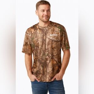 Magellan Camo T-Shirt Hunting Realtree Print Short Sleeve Tee I4
